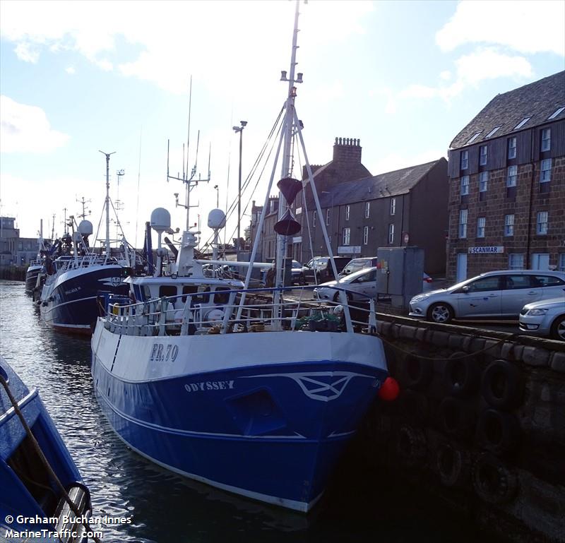 odyssey fr70 (Fishing Vessel) - IMO 8644876, MMSI 235013957, Call Sign 2USD under the flag of United Kingdom (UK)