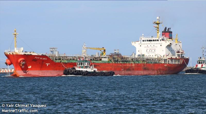 pvt clara (Chemical/Oil Products Tanker) - IMO 9442548, MMSI 352002508, Call Sign 3E3320 under the flag of Panama