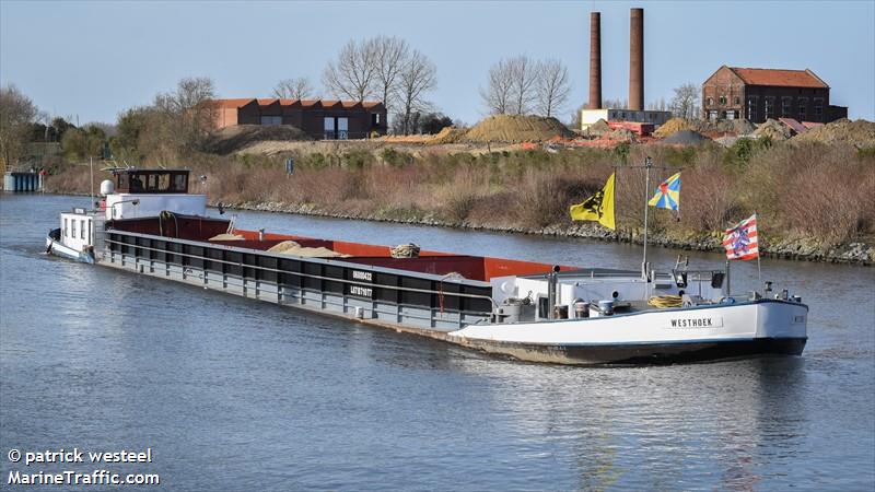 westhoek (Cargo ship) - IMO , MMSI 205414390, Call Sign OT4143 under the flag of Belgium