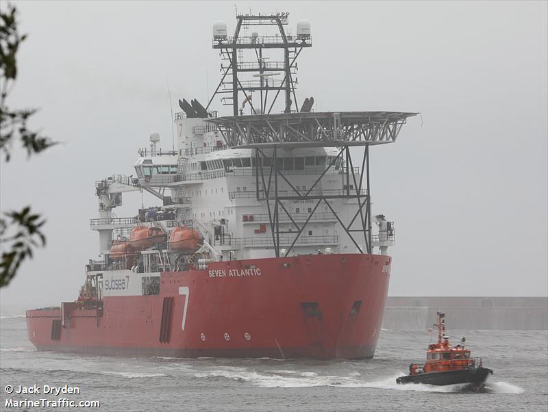 seven atlantic (Offshore Support Vessel) - IMO 9419125, MMSI 235071342, Call Sign 2CBP2 under the flag of United Kingdom (UK)