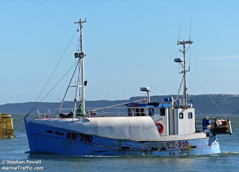our julia (Fishing vessel) - IMO , MMSI 235074807, Call Sign 2CPV7 under the flag of United Kingdom (UK)