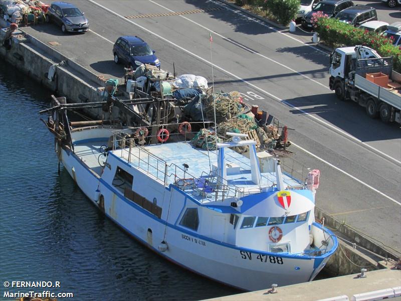 bacicin v (Fishing vessel) - IMO , MMSI 247049280, Call Sign ILVP under the flag of Italy