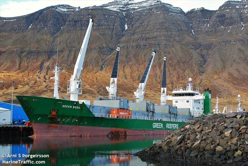 green bodo (Refrigerated Cargo Ship) - IMO 8804555, MMSI 311009500, Call Sign C6XH3 under the flag of Bahamas