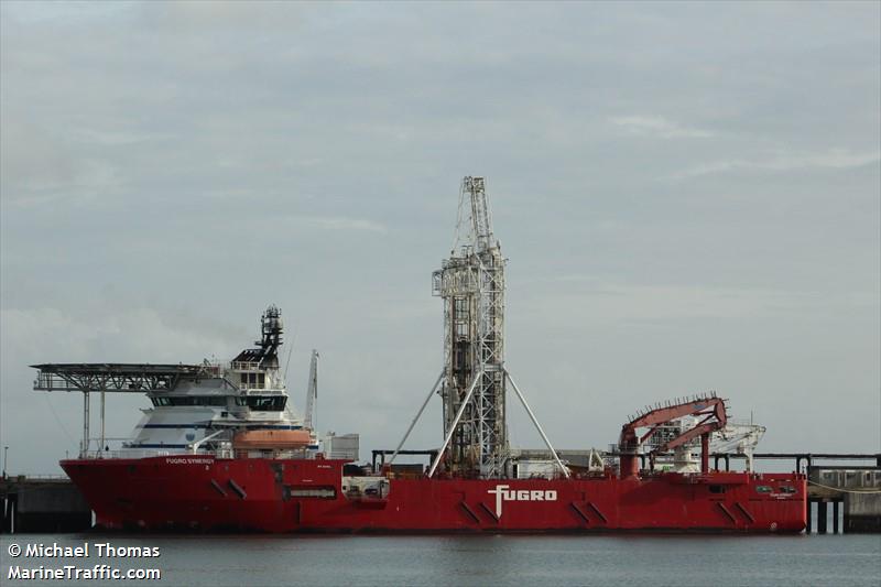 fugro synergy (Drilling Ship) - IMO 9452488, MMSI 311019800, Call Sign C6XR3 under the flag of Bahamas
