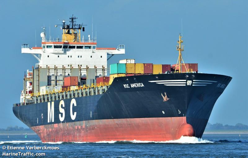 msc america (Container Ship) - IMO 9008603, MMSI 355028000, Call Sign HOYZ under the flag of Panama