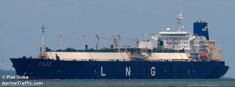 k.freesia (LNG Tanker) - IMO 9186584, MMSI 441278000, Call Sign D7VB under the flag of Korea