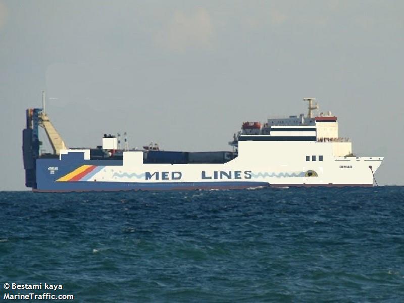rimar (Passenger/Ro-Ro Cargo Ship) - IMO 7822184, MMSI 450610000, Call Sign ODRN under the flag of Lebanon