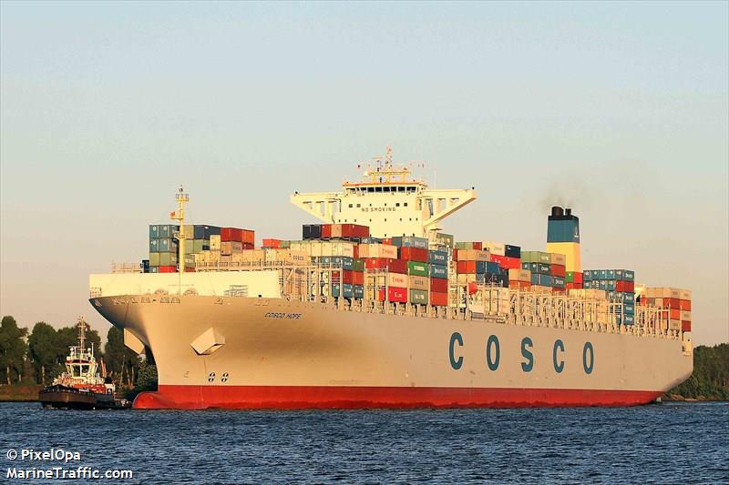 cosco hope (Container Ship) - IMO 9472165, MMSI 477598800, Call Sign VRKF2 under the flag of Hong Kong