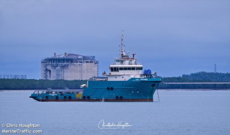 toll provider (Offshore Tug/Supply Ship) - IMO 9733416, MMSI 503000143, Call Sign VMHA under the flag of Australia