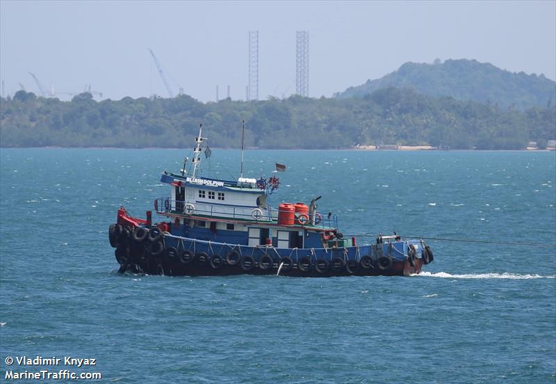 bluish dolphin (Towing vessel) - IMO , MMSI 525015682, Call Sign YD3697 under the flag of Indonesia