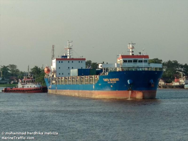 mv.tanto mandiri (Container Ship) - IMO 9810109, MMSI 525113004, Call Sign YBPP2 under the flag of Indonesia