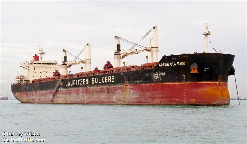 grebe bulker (Bulk Carrier) - IMO 9441312, MMSI 538003905, Call Sign V7TY4 under the flag of Marshall Islands