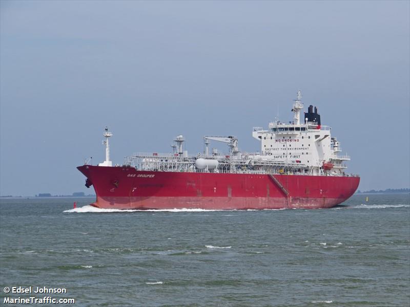 gas grouper (LPG Tanker) - IMO 9445954, MMSI 538003910, Call Sign V7TZ2 under the flag of Marshall Islands