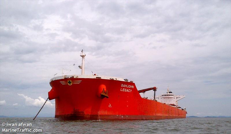 samjohn legacy (Bulk Carrier) - IMO 9434436, MMSI 538007238, Call Sign V7ZX7 under the flag of Marshall Islands