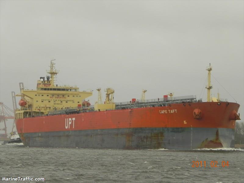 cape taft (Chemical/Oil Products Tanker) - IMO 9401221, MMSI 538090363, Call Sign V7PT9 under the flag of Marshall Islands