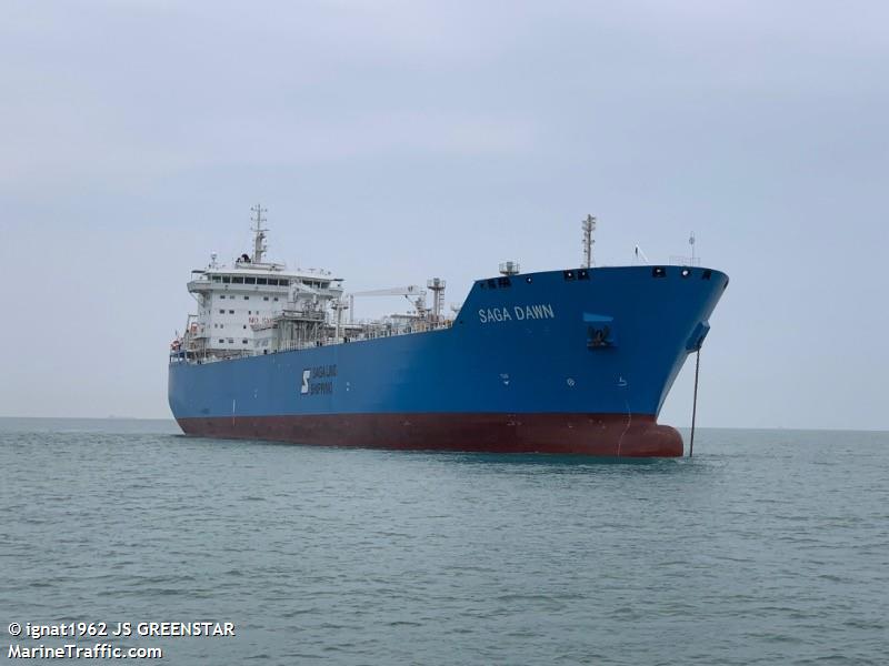 saga dawn (LNG Tanker) - IMO 9769855, MMSI 563070400, Call Sign 9V5335 under the flag of Singapore