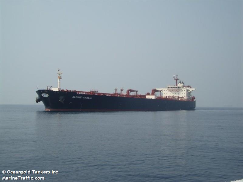 alpine amalia (Crude Oil Tanker) - IMO 9460136, MMSI 636014635, Call Sign A8VN3 under the flag of Liberia