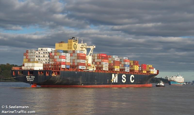 msc noa (Container Ship) - IMO 9398228, MMSI 636018659, Call Sign D5QT6 under the flag of Liberia