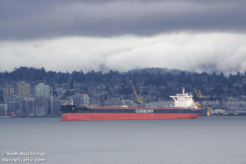william oldendorff (Bulk Carrier) - IMO 9623570, MMSI 636092761, Call Sign D5NF7 under the flag of Liberia