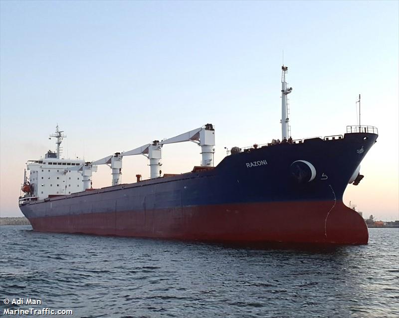 razoni (Bulk Carrier) - IMO 9086526, MMSI 667001963, Call Sign 9LU2766 under the flag of Sierra Leone