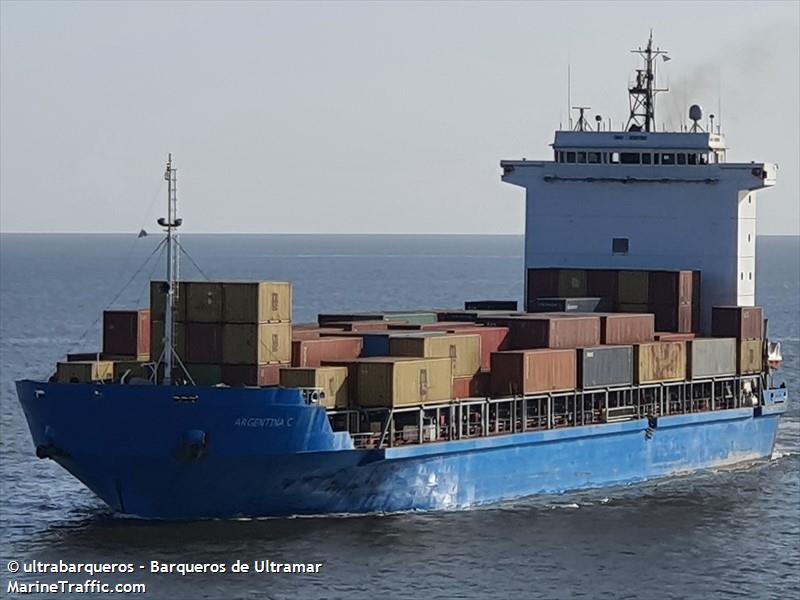 argentina c (Container Ship) - IMO 8301785, MMSI 701046000, Call Sign LW3642 under the flag of Argentina