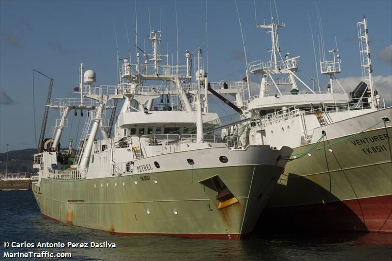 petrel (Fishing Vessel) - IMO 7819125, MMSI 740333000, Call Sign ZDLV under the flag of Falkland Islands