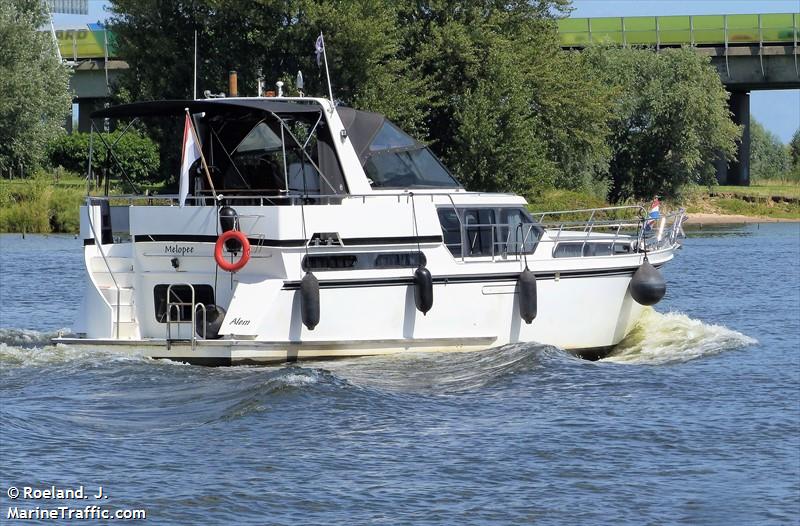 melopee (Pleasure craft) - IMO , MMSI 244870665, Call Sign PC2512 under the flag of Netherlands