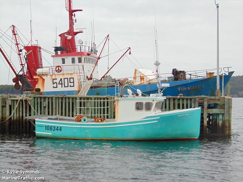 atlantic pride 1 (Fishing vessel) - IMO , MMSI 316018234, Call Sign CH 16 under the flag of Canada
