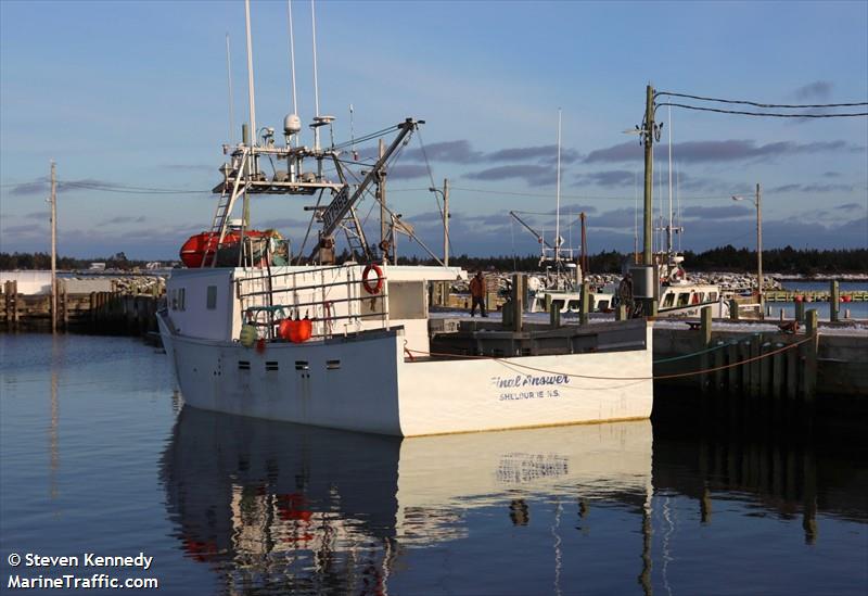 final answer (Fishing vessel) - IMO , MMSI 316027009, Call Sign CH16 under the flag of Canada