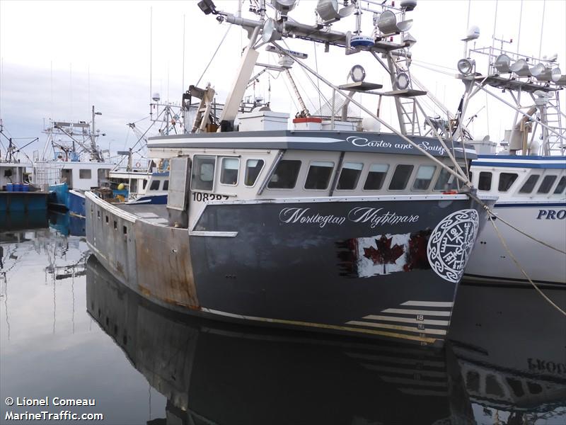 norwegian nightmare (Fishing vessel) - IMO , MMSI 316033853 under the flag of Canada