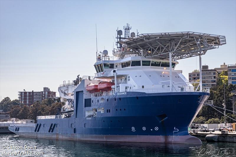guidance (Offshore Support Vessel) - IMO 9661170, MMSI 503000221, Call Sign VMQE under the flag of Australia