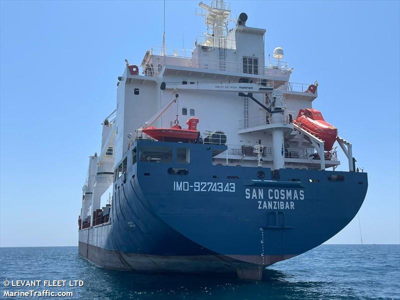 san cosmas (General Cargo Ship) - IMO 9274343, MMSI 677033900, Call Sign 5IM439 under the flag of Tanzania