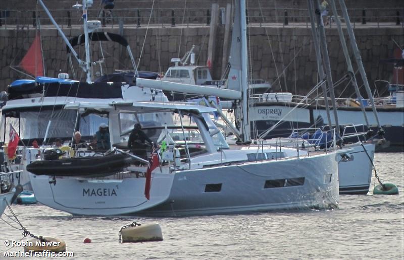 mageia (Pleasure craft) - IMO , MMSI 232049332, Call Sign MOCB5 under the flag of United Kingdom (UK)