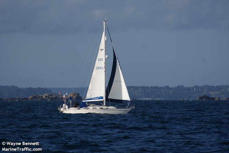 wayward (Sailing vessel) - IMO , MMSI 235029127, Call Sign MJAX9 under the flag of United Kingdom (UK)