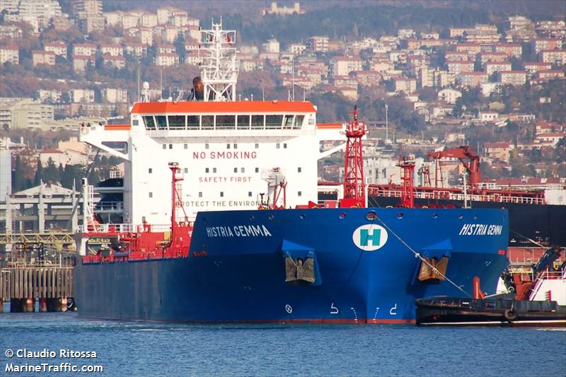 histria gemma (Chemical/Oil Products Tanker) - IMO 9436719, MMSI 256515000, Call Sign 9HA5871 under the flag of Malta
