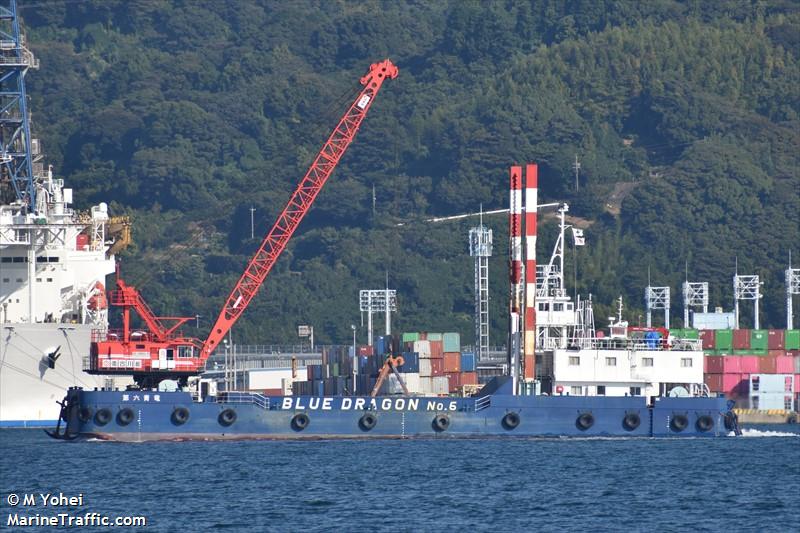 no6 seiryu (Dredging or UW ops) - IMO , MMSI 431022354 under the flag of Japan