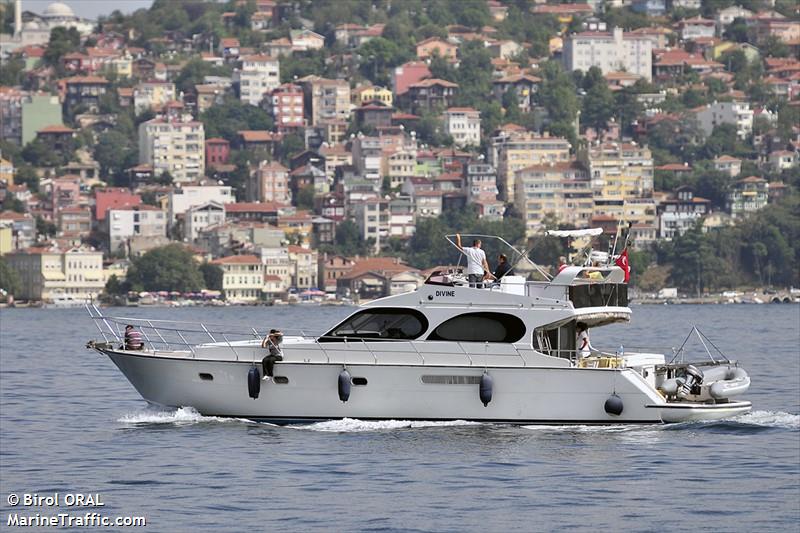 divine (Pleasure craft) - IMO , MMSI 271043287, Call Sign YM4025 under the flag of Turkey
