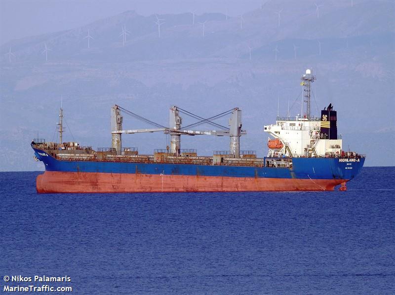 highland-a (Bulk Carrier) - IMO 9194452, MMSI 314775000, Call Sign 8PQO4 under the flag of Barbados