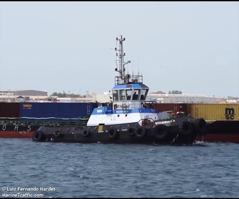 vitoria lx (Tug) - IMO , MMSI 710006250, Call Sign PP9628 under the flag of Brazil