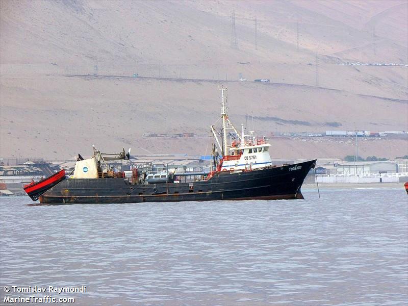 tornado (Fishing Vessel) - IMO 9141572, MMSI 725001850, Call Sign CB5761 under the flag of Chile