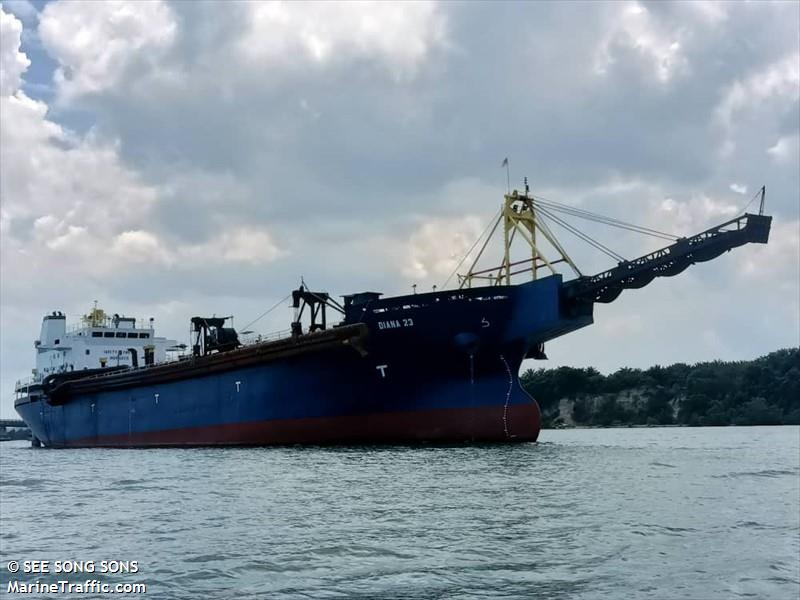 diana 23 (Hopper Dredger) - IMO 9268215, MMSI 533132713, Call Sign 9M2992 under the flag of Malaysia