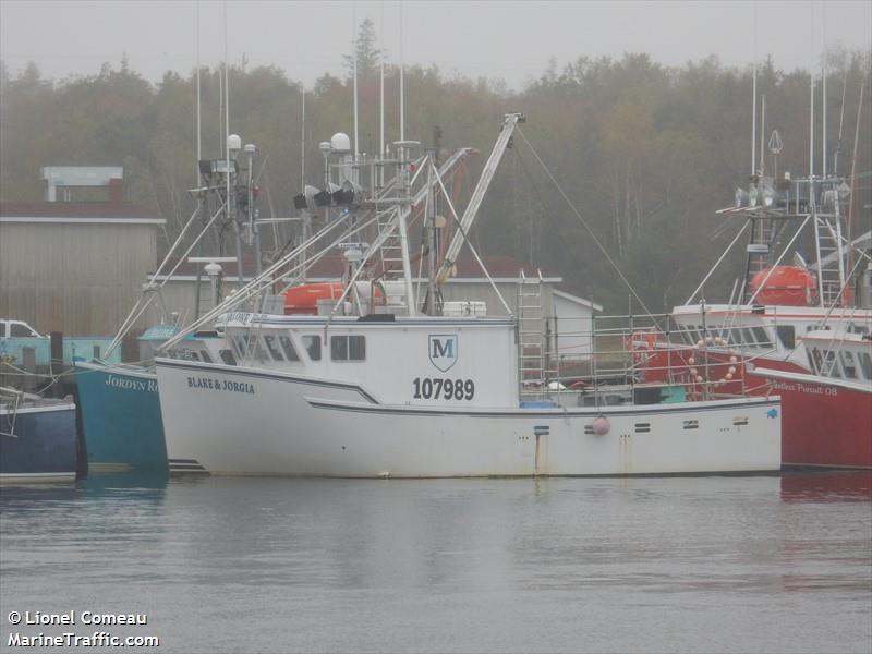 blake jorgia (Fishing vessel) - IMO , MMSI 316028433 under the flag of Canada