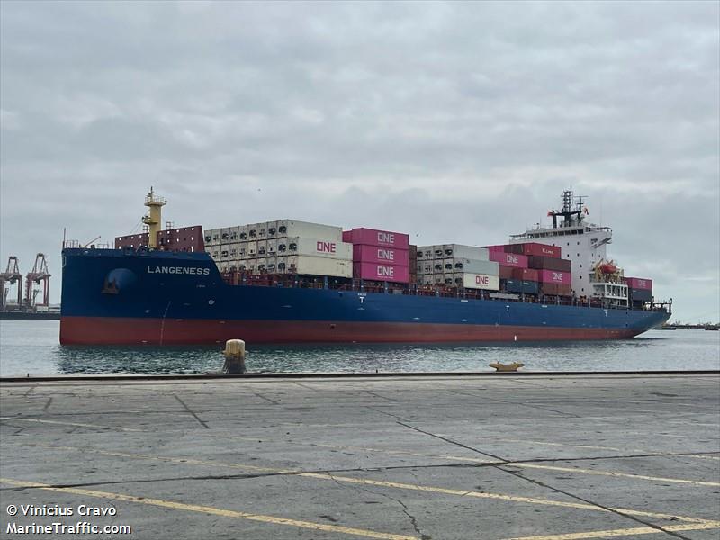 langeness (Container Ship) - IMO 9944778, MMSI 305540000, Call Sign V2HR6 under the flag of Antigua & Barbuda