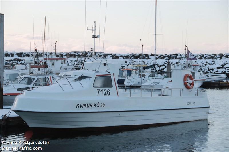 kvikur 7126 (Fishing vessel) - IMO , MMSI 251848340, Call Sign 7126 under the flag of Iceland