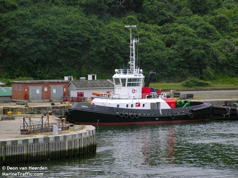 tug shasa (Tug) - IMO , MMSI 601119500, Call Sign ZR 4144 under the flag of South Africa