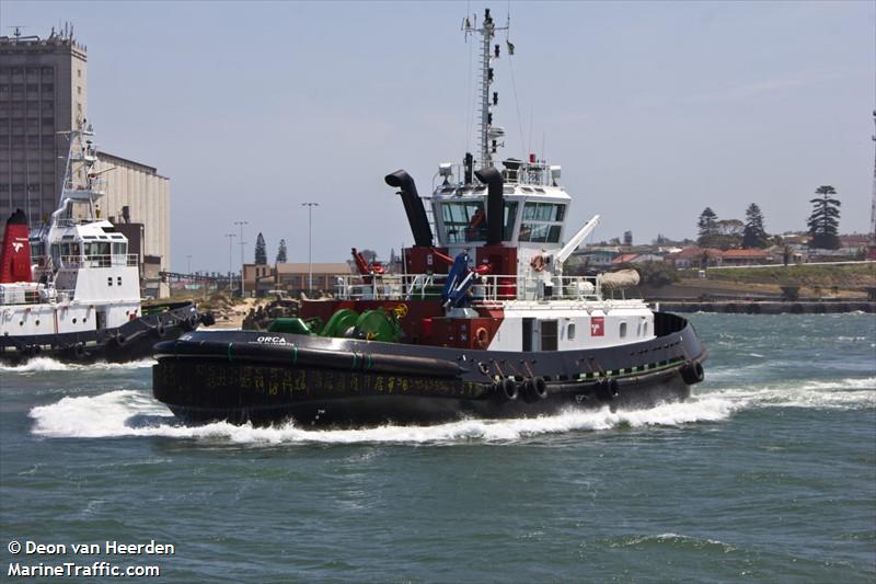 orca (Tug) - IMO , MMSI 601126300, Call Sign ZR 2976 under the flag of South Africa