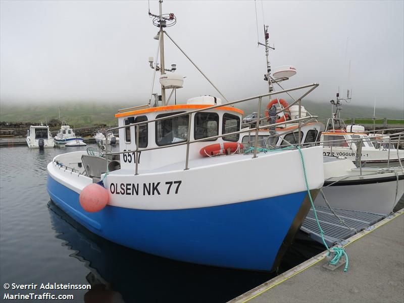 olsen nk-77 (Fishing vessel) - IMO , MMSI 251505640, Call Sign 6517 under the flag of Iceland