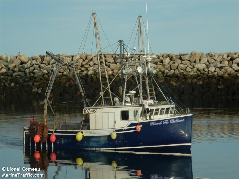 hard to believe (Fishing vessel) - IMO , MMSI 316018394, Call Sign CH.16 under the flag of Canada