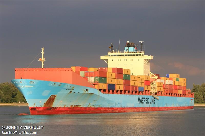 maersk brooklyn (Container Ship) - IMO 9313931, MMSI 219215000, Call Sign OZDA2 under the flag of Denmark