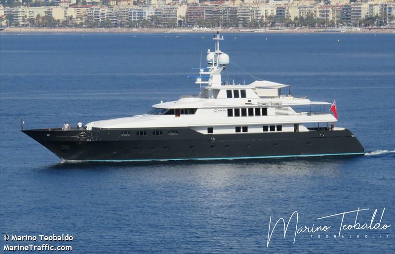 cyan (Yacht) - IMO 1005813, MMSI 232022000, Call Sign MESM2 under the flag of United Kingdom (UK)